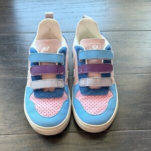 Veja Kids Sneakers in Blue, Pink, and Purple